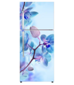 Multicolor 3D Floral Design Double Door Fridge Sticker 3