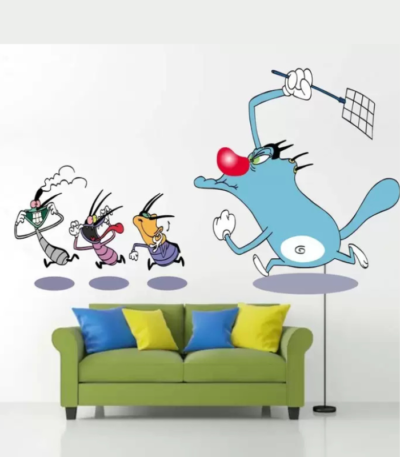 Oggy and the Cockroaches Wall Sticker 1