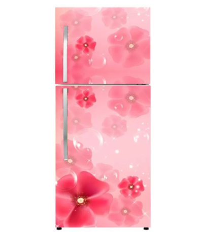 floral pattern Double Door Fridge Sticker